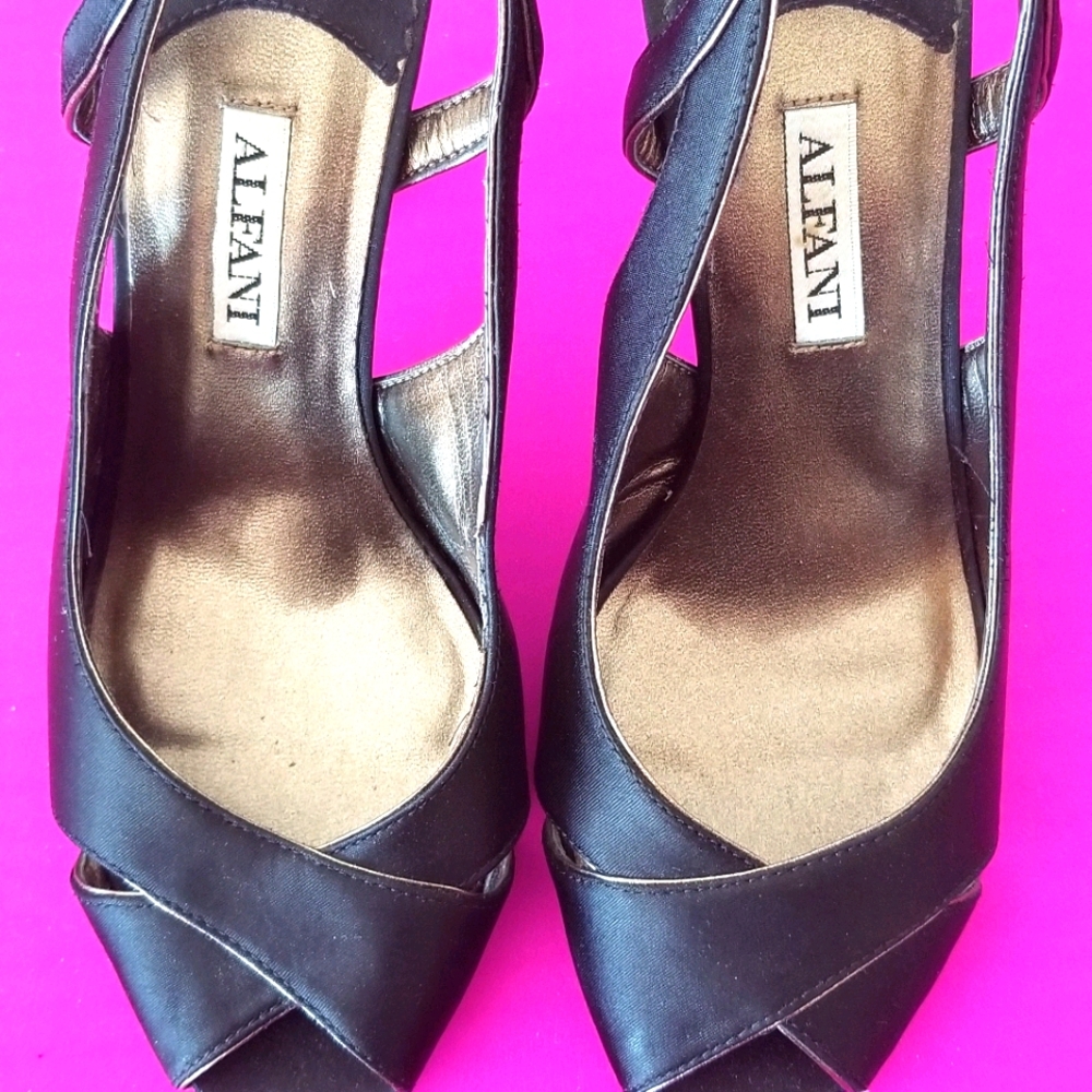 Black with Gold Trim Alfani Heels / Pumps